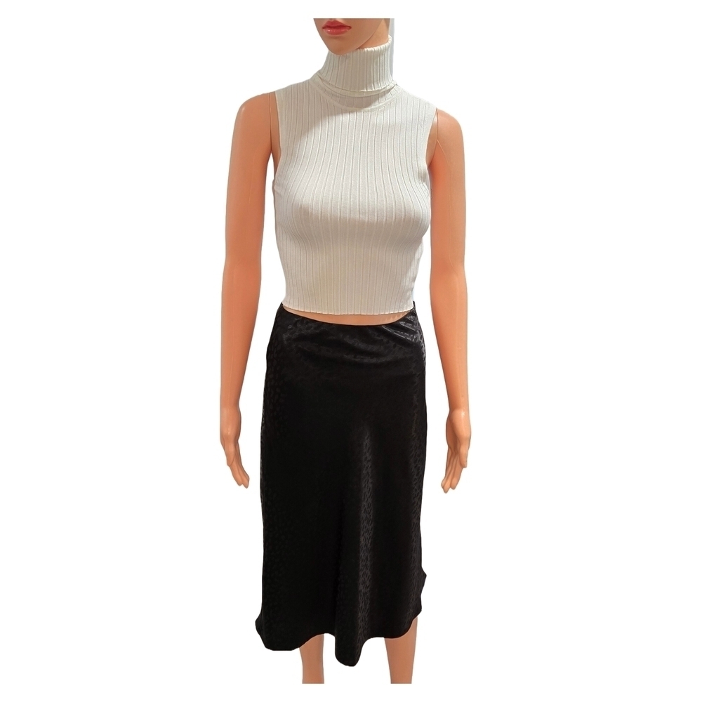 Forever 21 Black Midi Pencil Skirt Casual - Picture 2 of 11